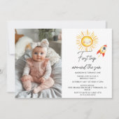 Eerste reis rond de zon Aangepaste foto Kaart (Voorkant)