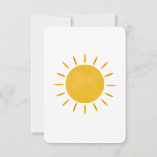 Eerste reis rond de zon bedankje bedankkaart (Achterkant)