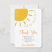 Eerste reis rond de zon bedankje bedankkaart (Voorkant)