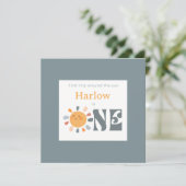 Eerste reis rond de zon bedankkaart (Staand voorkant)