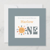 Eerste reis rond de zon bedankkaart (Voorkant)