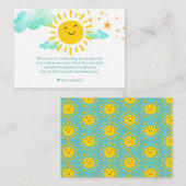 Eerste reis rond de zon bedankkaart notitiekaartje (Voorkant / Achterkant)