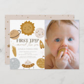 Eerste reis rond de zon Boho 1e verjaardag foto Kaart (Voorkant / Achterkant)