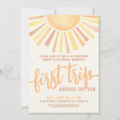 Eerste Reis Rond de Zon Boho 1e Verjaardag Kaart (Voorkant)