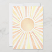 Eerste Reis Rond de Zon Boho 1e Verjaardag Kaart (Achterkant)
