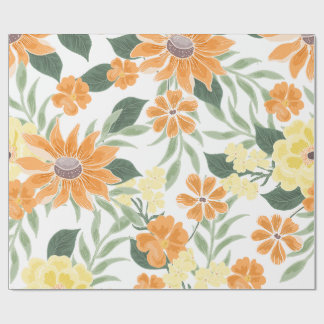 Eerste reis rond de zon Boho bloemenverpakking Cadeaupapier