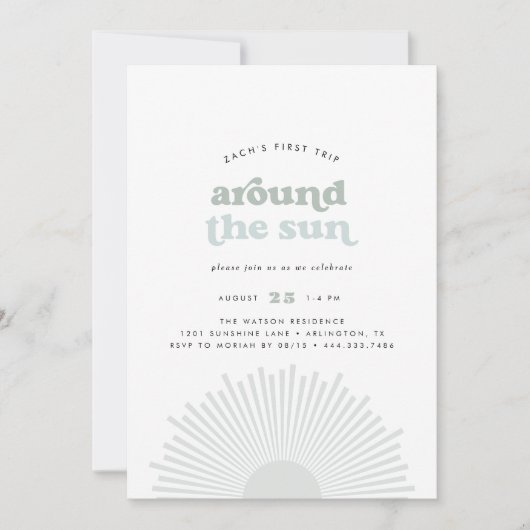 Eerste reis rond de zon Boho Boys 1e verjaardag Kaart (Voorkant)