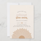 Eerste reis rond de zon Boho meisjes 1e verjaardag Kaart (Voorkant)