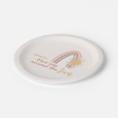 Eerste reis rond de zon Boho regenboog Papieren Bordje (Gekanteld)