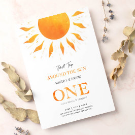 Eerste reis rond de zon Boho Sun 1e verjaardag Kaart