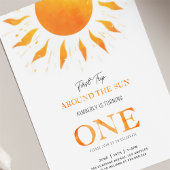 Eerste reis rond de zon Boho Sun 1e verjaardag Kaart