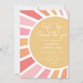 Eerste reis rond de zon - Boho Sunshine Verjaardag Kaart (Voorkant)