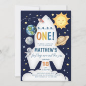 Eerste reis rond de zon Buitenruimte uitnodiging (Voorkant)