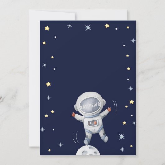 Eerste reis rond de zon Buitenruimte uitnodiging (Achterkant)