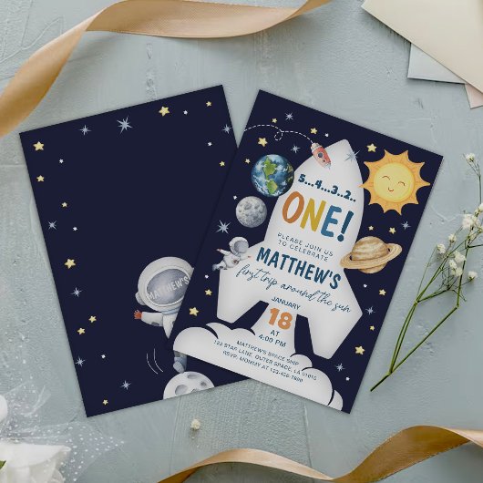 Eerste reis rond de zon Buitenruimte uitnodiging