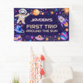 Eerste reis rond de Zon Buitenste Ruimte Melkweg Spandoek (Insitu)