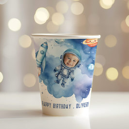Eerste reis rond de zon Buitenste ruimte verjaarda Papieren Bekers