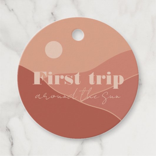 Eerste reis rond de zon | Cadeau en Bedankjes Labels (Voorkant)