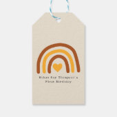 Eerste reis rond de zon Custom 1e verjaardag Boho Cadeaulabel (Achterkant)