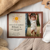 Eerste reis rond de zon Custom 1e verjaardag Boho Kaart