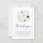 Eerste reis rond de zon Dank je Bedankkaart (Voorkant)