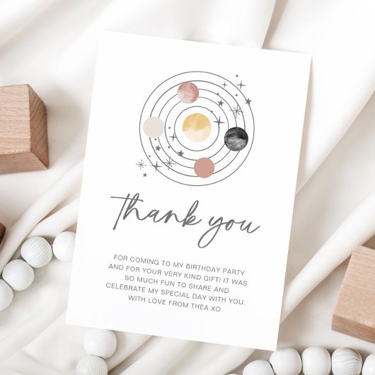 Eerste reis rond de zon Dank je Bedankkaart