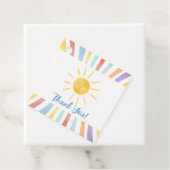 Eerste reis rond de zon dank je wel bedankjes labels (In situ)