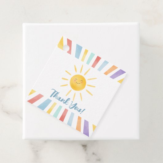 Eerste reis rond de zon dank je wel bedankjes labels (In situ)