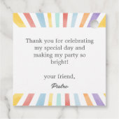 Eerste reis rond de zon dank je wel bedankjes labels (Achterkant)