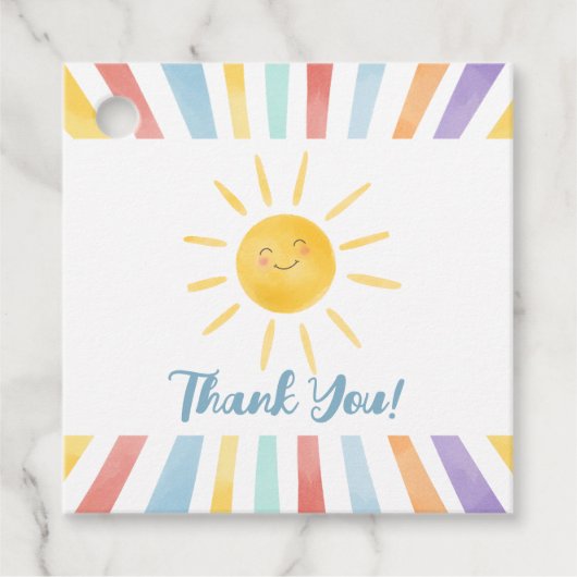 Eerste reis rond de zon dank je wel bedankjes labels (Voorkant)