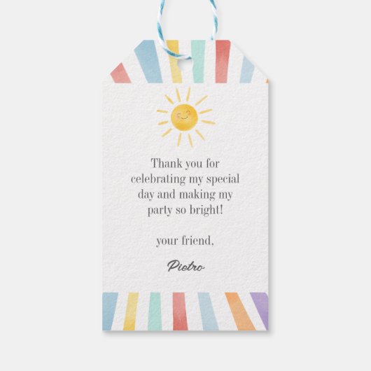 Eerste reis rond de zon Dank u wel Cadeaulabel (Achterkant)