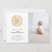 Eerste reis rond de zon Eén verjaardagsfeestje fot Kaart (Voorkant)