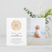 Eerste reis rond de zon Eén verjaardagsfeestje fot Kaart (Staand voorkant)