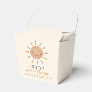 Eerste reis rond de zon, eerste verjaardag bedankdoosjes