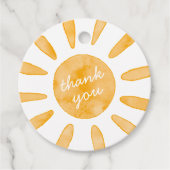 Eerste reis rond de zon Eerste verjaardag Bedankjes Labels (Voorkant)