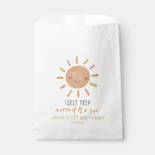 Eerste reis rond de zon, eerste verjaardag bedankzakje