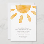 Eerste reis rond de zon Eerste verjaardag | Kaart (Voorkant)