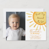 Eerste reis rond de zon Eerste verjaardag Kaart (Voorkant)