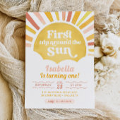 Eerste Reis Rond De Zon Eerste Verjaardag Kaart