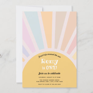 Eerste reis rond de zon Eerste verjaardag Kaart