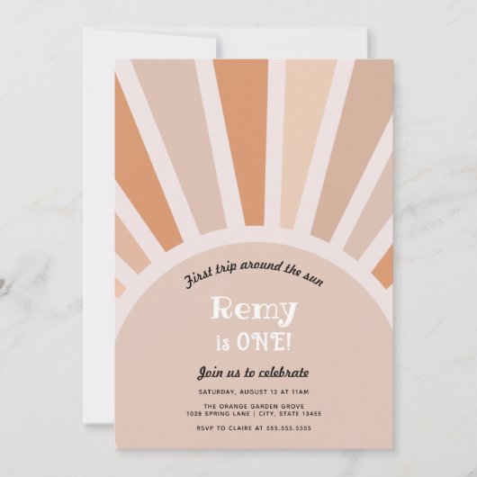 Eerste reis rond de zon Eerste verjaardag Kaart (Voorkant)