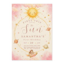 Eerste reis rond de zon Eerste verjaardag meisje