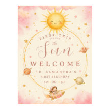 Eerste reis rond de zon Eerste verjaardag meisje