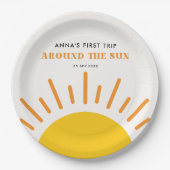 Eerste reis rond de zon Eerste verjaardag Papieren Bordje (Voorkant)