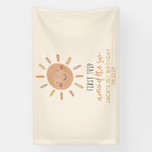 Eerste reis rond de zon, eerste verjaardag spandoek (Verticaal)