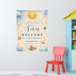 Eerste reis rond de zon Eerste verjaardag Welkom Poster
