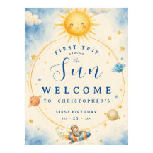 Eerste reis rond de zon Eerste verjaardag Welkom