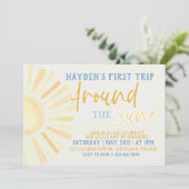 Eerste reis rond de zon, Eerste verjaardag, Zon. Kaart (Staand voorkant)