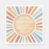 Eerste reis rond de zon eerste verjaardagsfeestje servet (Voorkant)