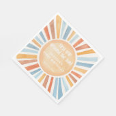 Eerste reis rond de zon eerste verjaardagsfeestje servet (Hoek)